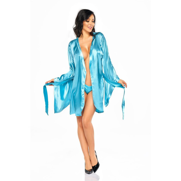 Beauty Night Fashion Samira peignoir & thong turquoise