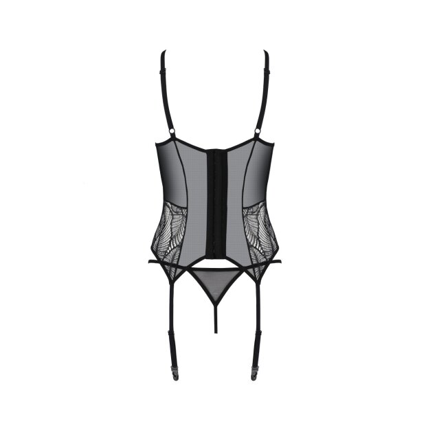 Passion ECO Leafa corset & thong black