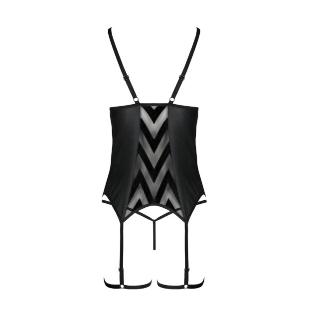 Passion Angelica corset & thong black