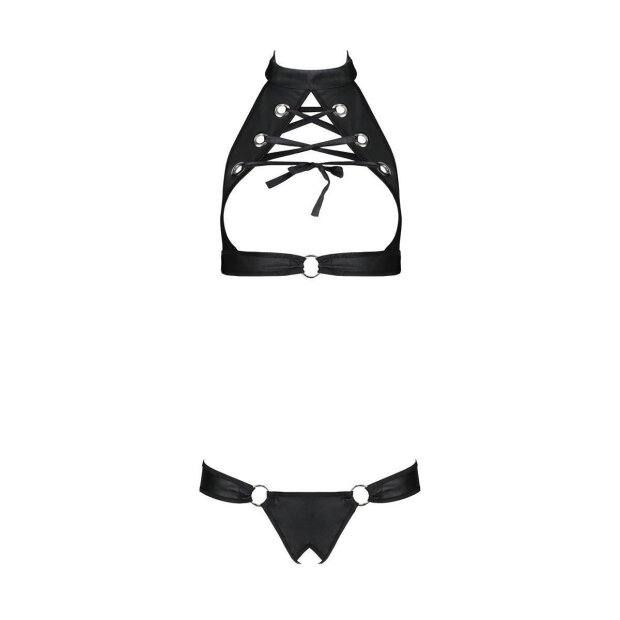 Passion Malwia Size Plus 2pcs set with open bra black