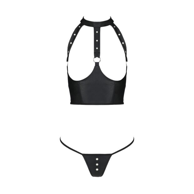 Passion Genevia 2pcs set with open bra black