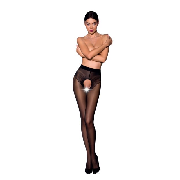 Passion TI Open Strumpfhose open ouvert tights black