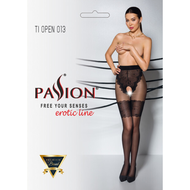 Passion TI Open Strumpfhose open ouvert tights black