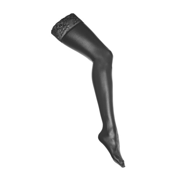KOTEK hold ups wetlook black