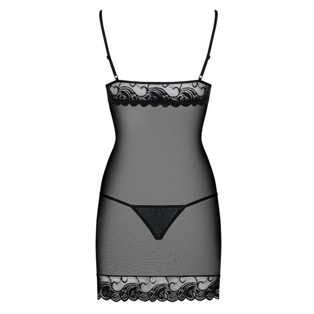 Obsessive Wonderia chemise & thong black