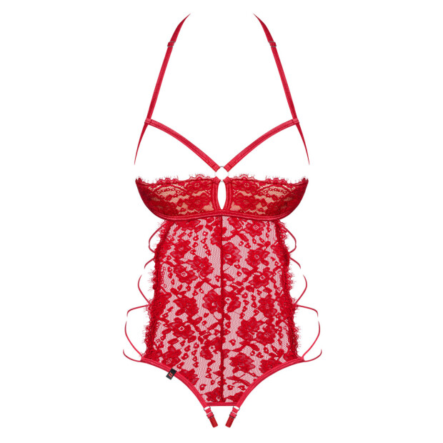 Obsessive Rediosa crotchless teddy red