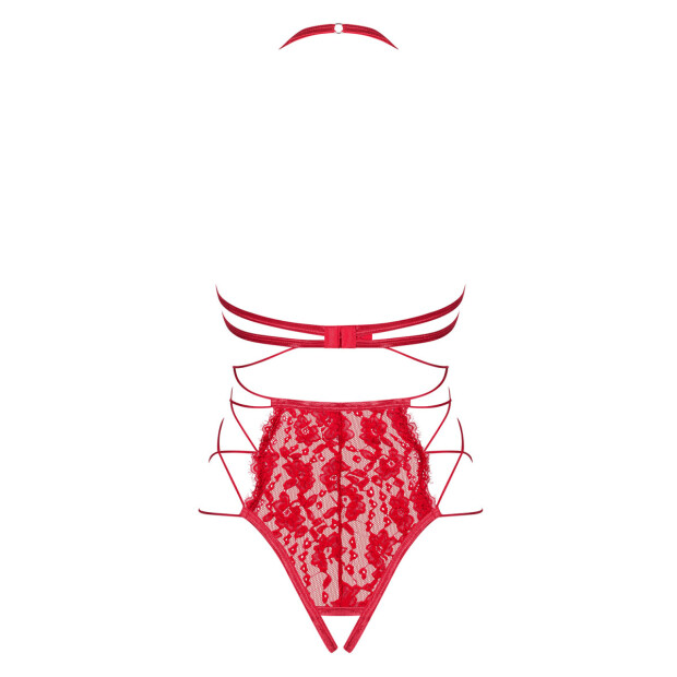 Obsessive Rediosa crotchless teddy red