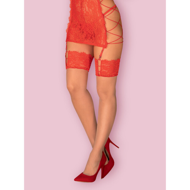 Obsessive Rediosa stockings red