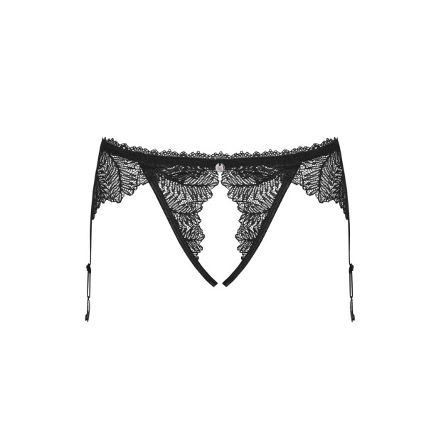 Obsessive Romanesa crotchless garter belt black