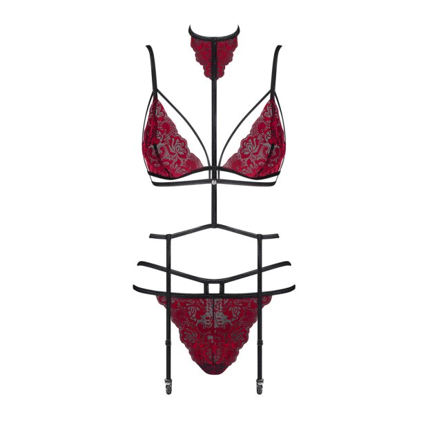 Obsessive Sugestina 3pcs set red