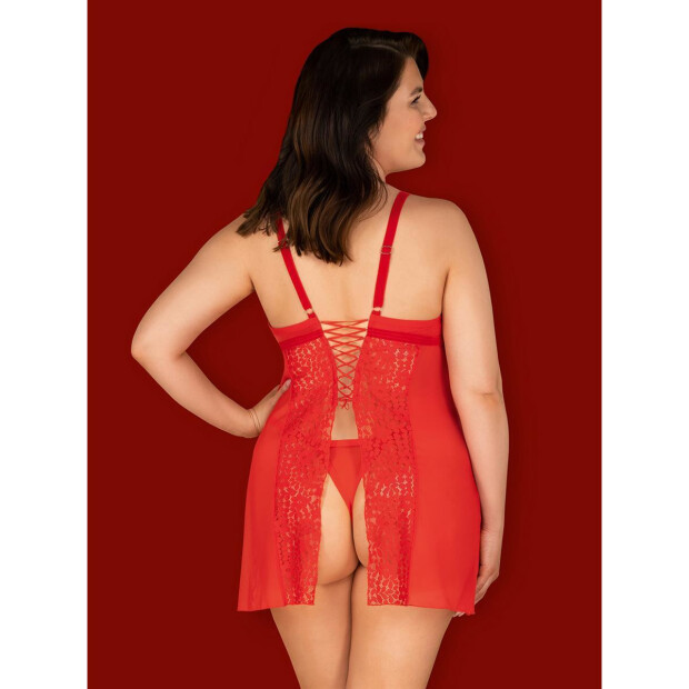 Obsessive Blossmina chemise & thong red