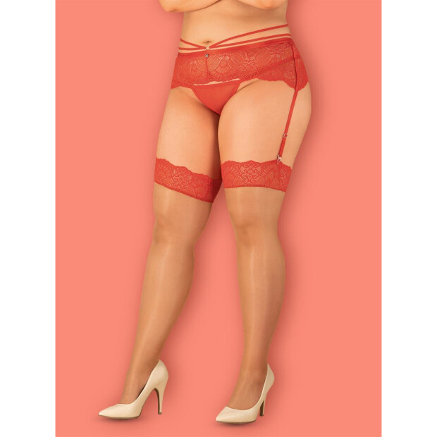 Obsessive Blossmina stockings red
