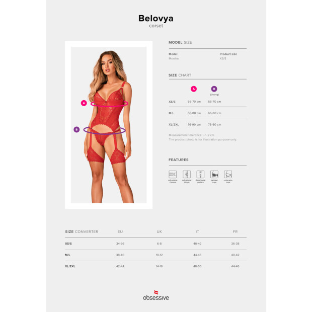 Obsessive Belovya corset & thong red