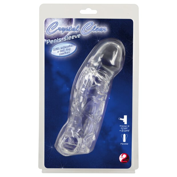 Crystal Clear Penis Sleeve with Ball Ring