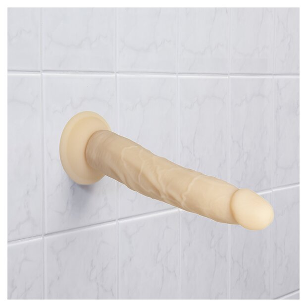 Naked Addiction Silicone Bendable Dual Density Dildo Beige 22,8 cm