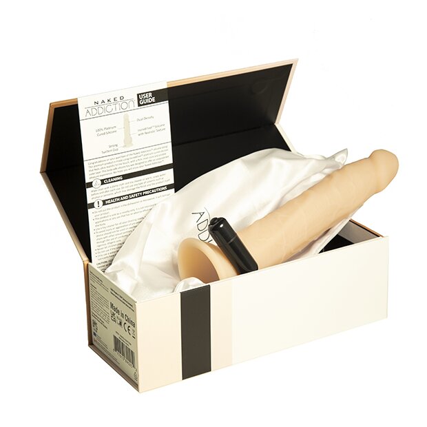 Naked Addiction Silicone Bendable Dual Density Dildo Beige 22,8 cm