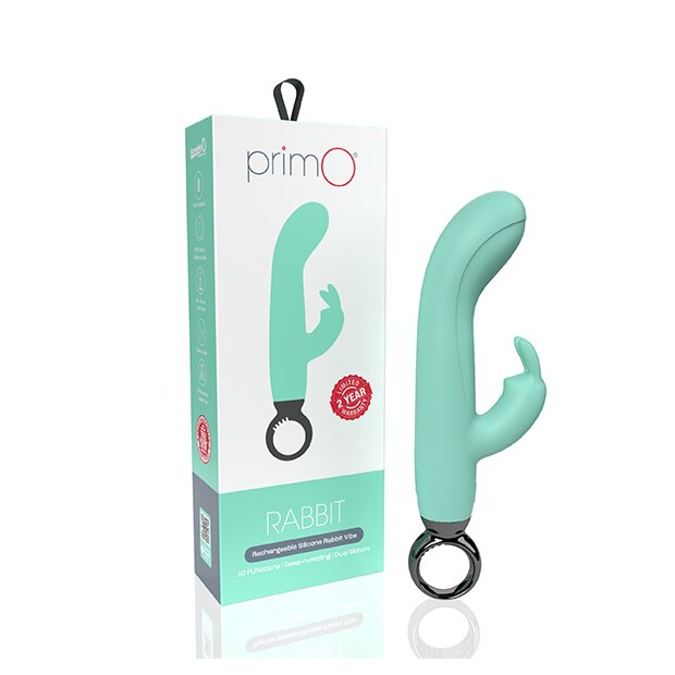 The Screaming O Primo RabbitKiwi Rabbit Vibrator Türkis 11,4 cm