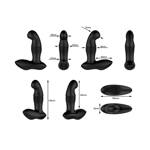 Nexus - THRUST Remote Control Thrusting Prostate Massager Black