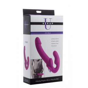 XR Brands Evoke Vibrating Strap On Lila 24,1 cm ⌀ 3,8 cm
