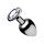 XR Brands Booty Sparks Anal Plug Clear Gem S Silber ⌀ 2,8 cm