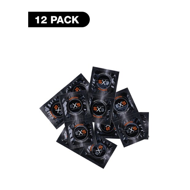 EXS Black Latex - Condoms - 12 Pieces