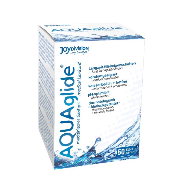 Joydivision Aquaglide Neutral - Waterbased Anal Lubricant - Single Porions 50 packs á 3 ml