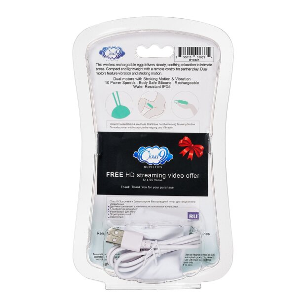 Cloud 9 Stroking Motion Vibro Ei mint grün