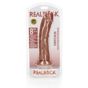 RealRock Curved Realistic Dildo Braun 20,5 cm