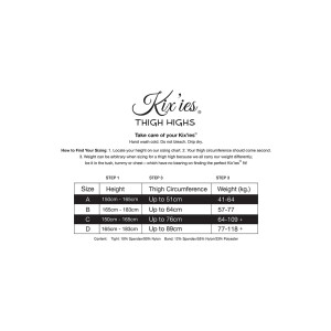 Kixies Keila bas autofixants opaques avec franges noir M