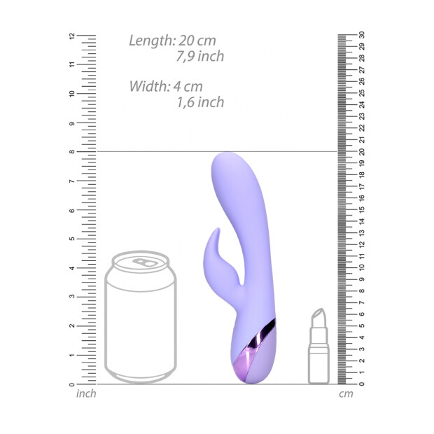 Loveline Rabbit Vibrator mit Klitorisstimulation Lila 20 cm