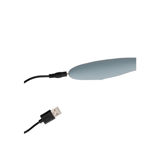 Loveline Vibrateur point G en silicone ultra doux gris