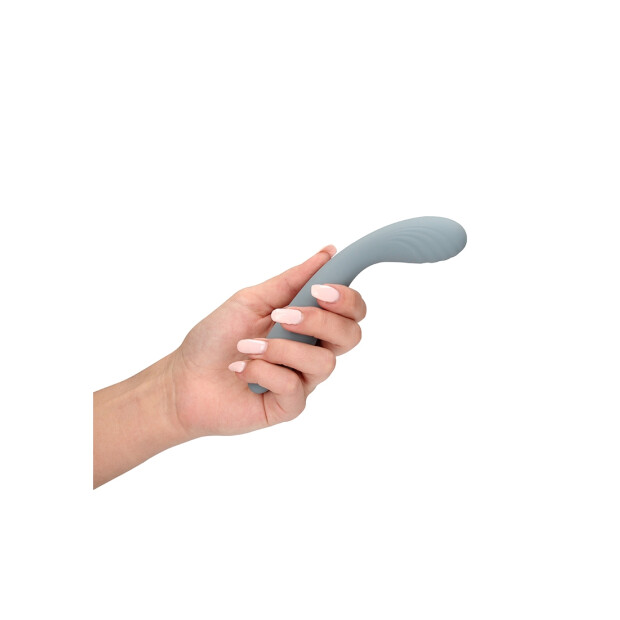 Loveline Vibrateur point G en silicone ultra doux gris