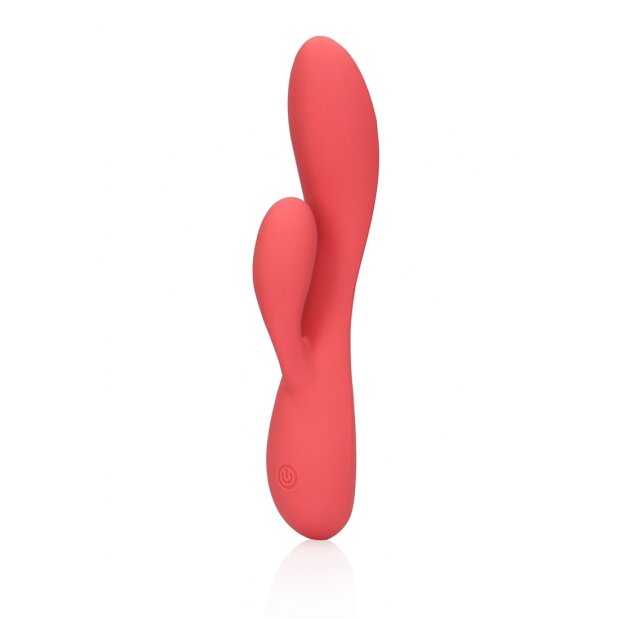 Loveline Glatter ultra softer Silikon Rabbit-Vibrator Rosa 20 cm ⌀ 3,4 cm