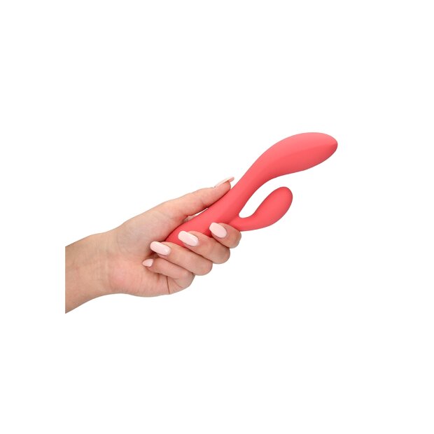 Loveline Glatter ultra softer Silikon Rabbit-Vibrator Rosa 20 cm ⌀ 3,4 cm