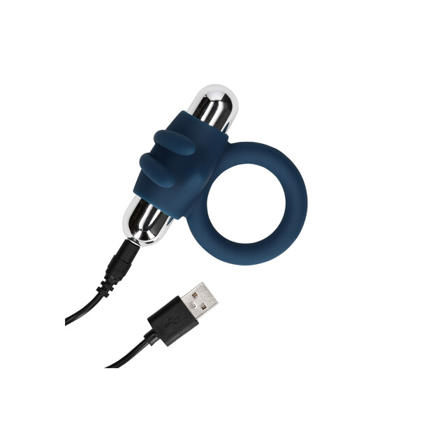 Loveline Vibrating Rabbit Penis Ring blue