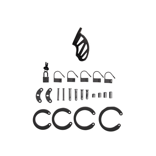 ManCage modèle 24 cage de chasteté noir 9 cm