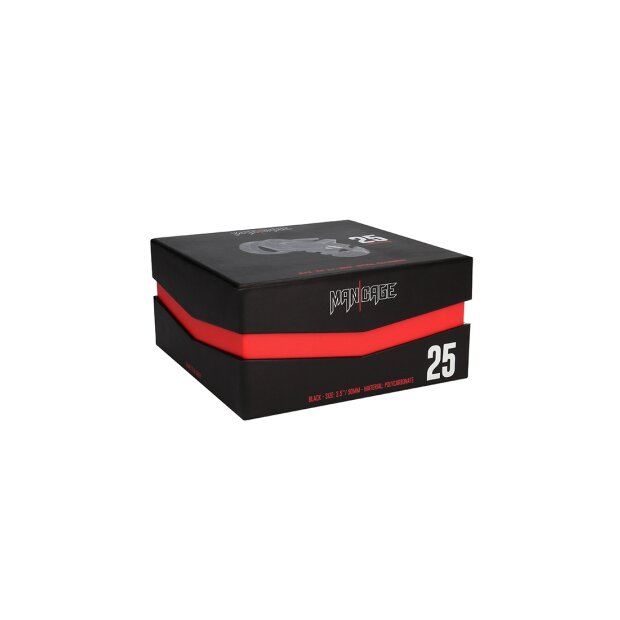 ManCage modèle 25 cage de chasteté noir 9 cm