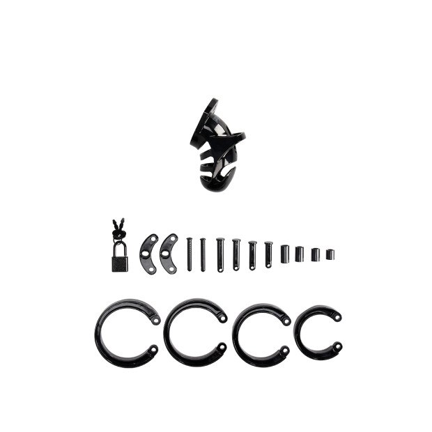 ManCage modèle 25 cage de chasteté noir 9 cm