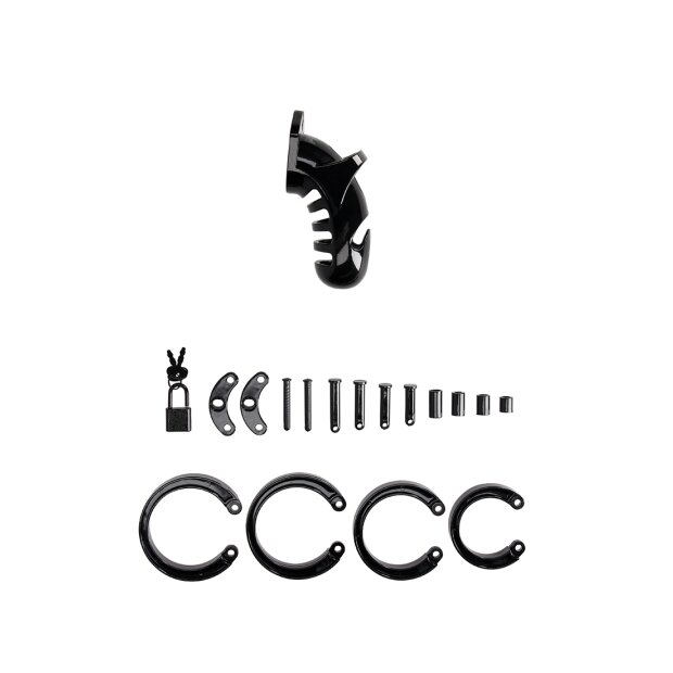 ManCage Modell 26 Keuschheitskäfig schwarz 11,5 cm