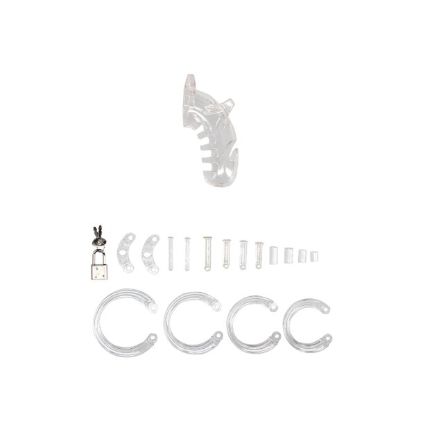 ManCage Modell 26 Keuschheitskäfig transparent 11,5 cm