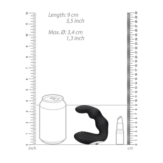 Shots - Ouch! Vibro Prostata-Massagegerät Prostatamassager Schwarz ⌀ 3,4 cm