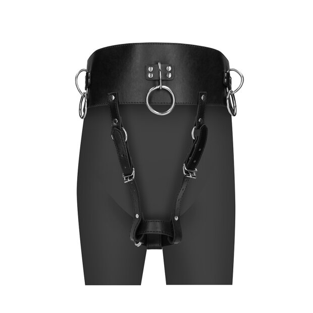 Shots Gürtel mit Wandvibratorhalterung schwarz