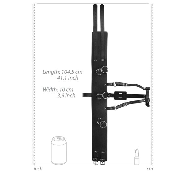 Shots Gürtel mit Wandvibratorhalterung schwarz