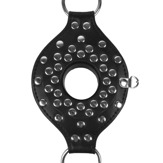 Shots harnais de tête avec bâillon ouvert et bouchon noir