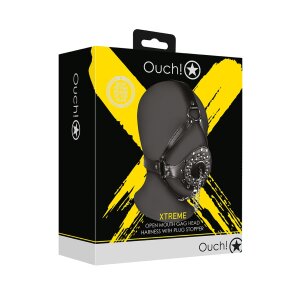 Shots harnais de tête avec bâillon ouvert et...