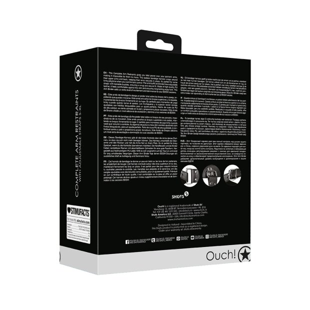 Shots harnais dorsal avec menottes de bras noir