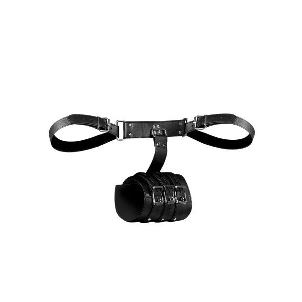 Shots harnais dorsal avec menottes de bras noir