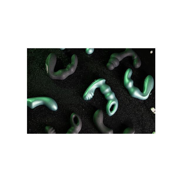 Shots - Ouch! Gebogenes Vibro Prostata Massagegerät Grün ⌀ 3,4 cm