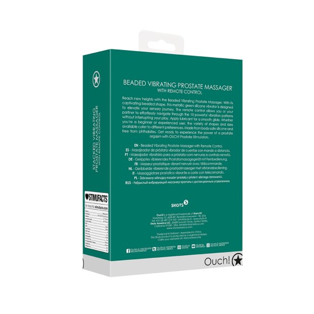 Shots Vibro Prostata Massager Prostatamassager Grün ⌀ 3,4 cm