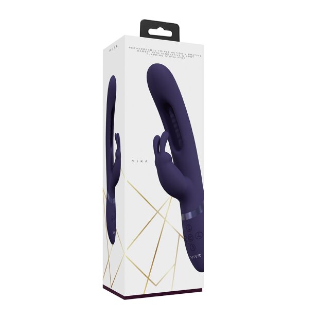 VIVE - Mika - Triple Rabbit with G-Spot Flapping - Purple